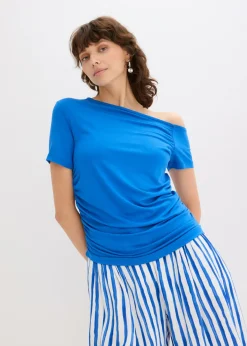bonprix bonprix Camiseta asimétrica Azul ártico Online