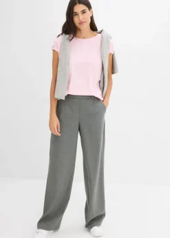 bonprix bonprix Camiseta boxy de manga corta rosa cristal Discount