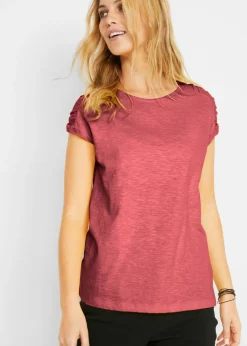 bonprix bonprix Camiseta boxy de manga corta Marrón rojizo Discount