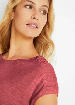 bonprix bonprix Camiseta boxy de manga corta Marrón rojizo Discount