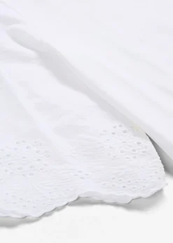 bonprix bonprix Camiseta con bordado calado Blanco Online