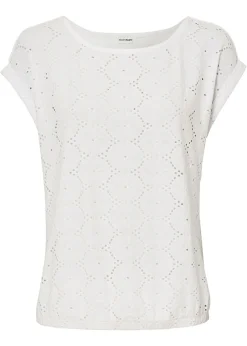 bonprix bonprix Camiseta con bordado calado Blanco New