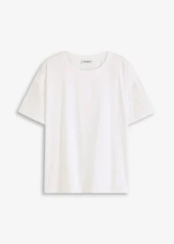 bonprix bonprix Camiseta con bordado calado Blanco Best