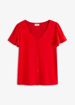 bonprix bonprix Camiseta con botones fresa Sale