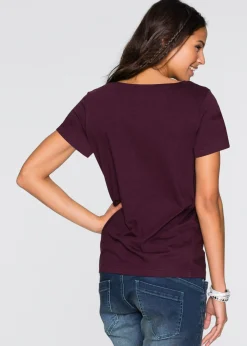 bonprix bonprix Camiseta con botones Burdeos New
