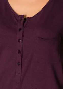 bonprix bonprix Camiseta con botones Burdeos New