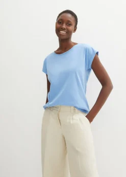 bonprix bonprix Camiseta con contenido de seda azul provenzal New