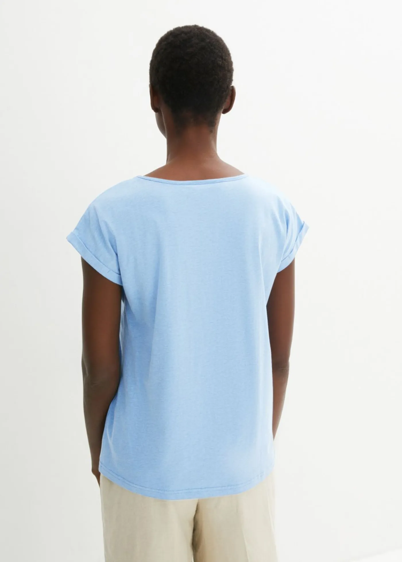 bonprix bonprix Camiseta con contenido de seda azul provenzal New