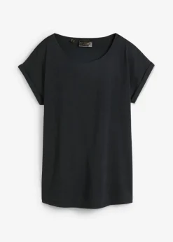 bonprix bonprix Camiseta con contenido de seda Negro Best