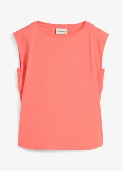 bonprix bonprix Camiseta con contenido de seda Salmón claro Discount