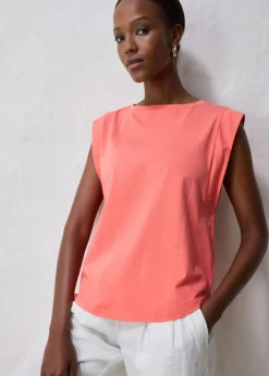 bonprix bonprix Camiseta con contenido de seda Salmón claro Discount