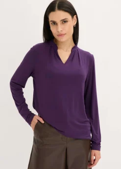 bonprix bonprix Camiseta con cuello alto Lila oscuro Hot
