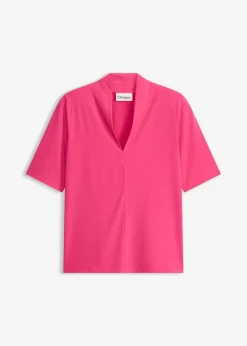 bonprix bonprix Camiseta con cuello chimenea Pink lady Hot