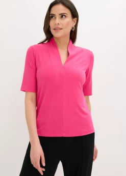 bonprix bonprix Camiseta con cuello chimenea Pink lady Hot