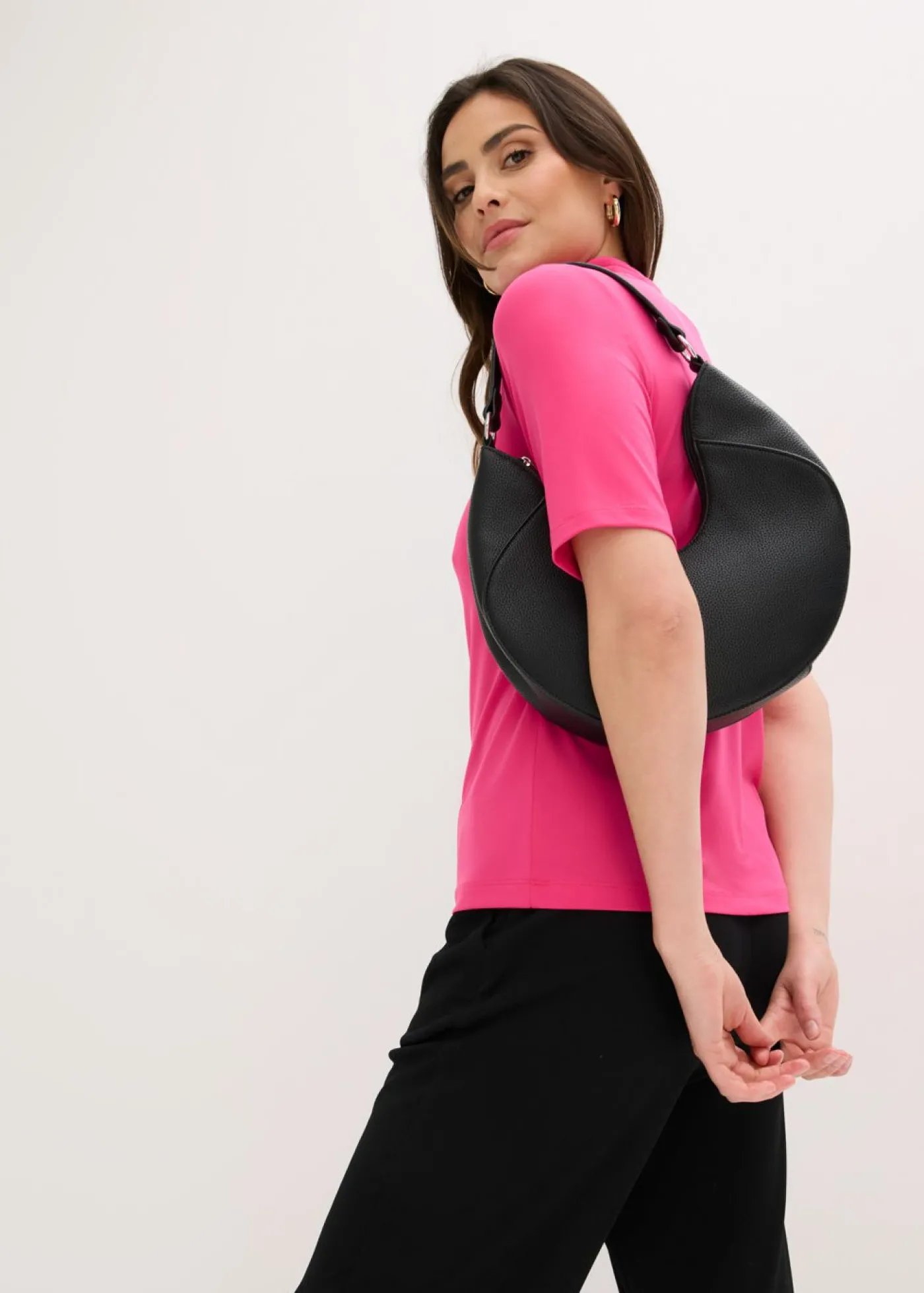 bonprix bonprix Camiseta con cuello chimenea Pink lady Hot