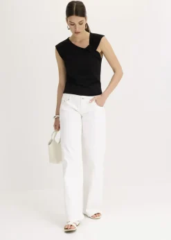 bonprix bonprix Camiseta con detalle de nudo Negro Outlet