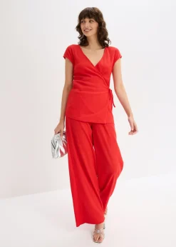 bonprix bonprix Camiseta con efecto cruzado fresa Discount
