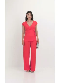 bonprix bonprix Camiseta con efecto cruzado fresa Discount