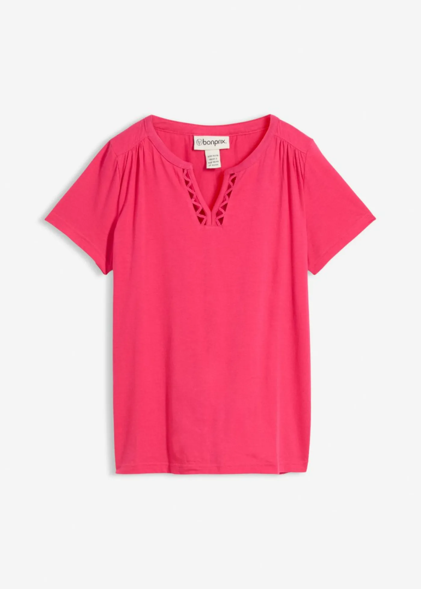 bonprix bonprix Camiseta con escote decorativo Pink lady Clearance