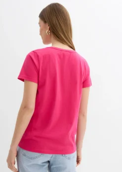 bonprix bonprix Camiseta con escote decorativo Pink lady Clearance