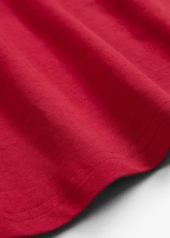 bonprix bonprix Camiseta con escote en U y media manga Rojo New