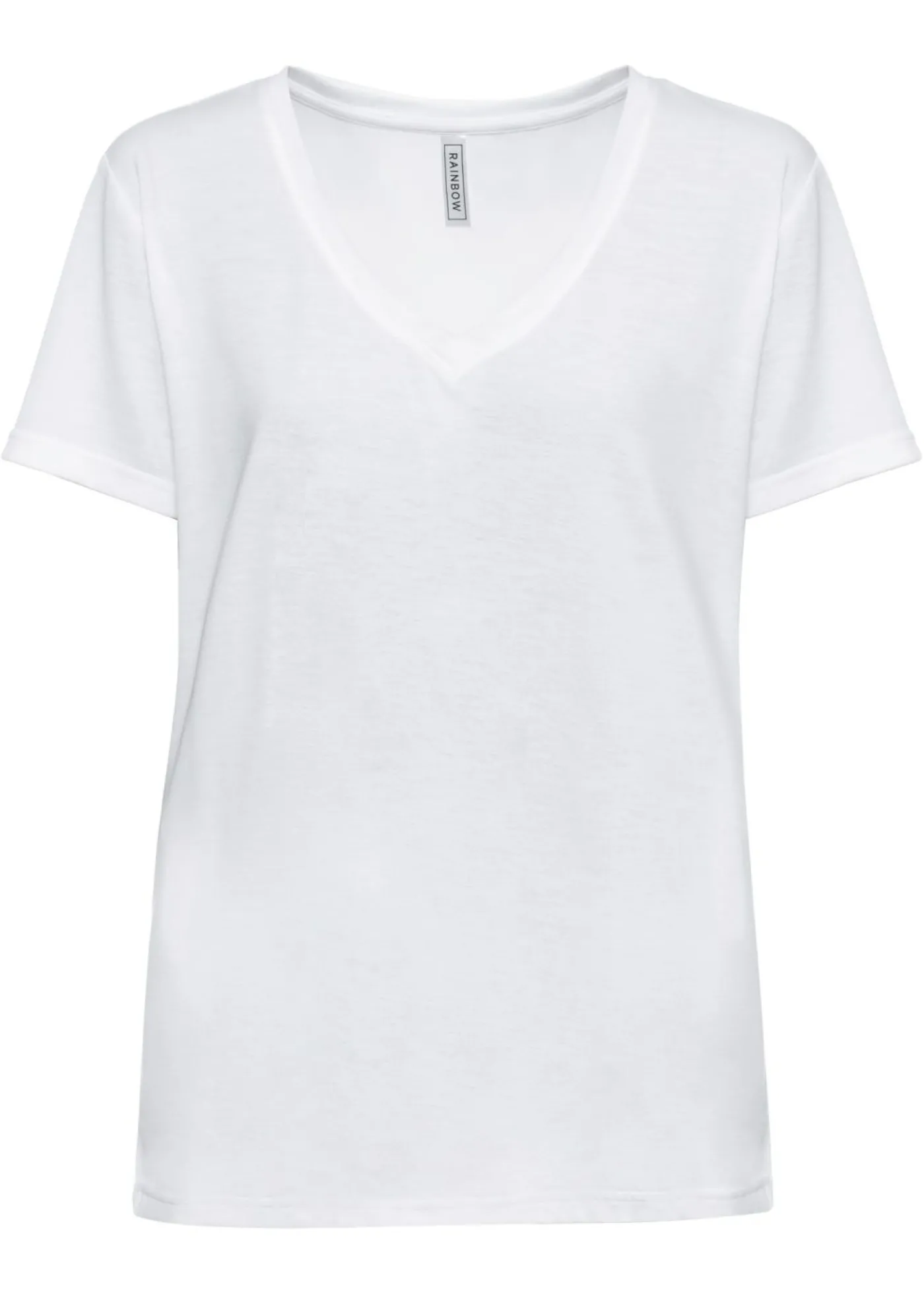 bonprix bonprix Camiseta con escote en V Blanco Best