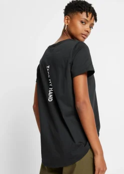 bonprix bonprix Camiseta con estampado Negro estampado Online