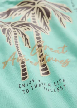 bonprix bonprix Camiseta con estampado azul mentol-marrón oscuro Hot