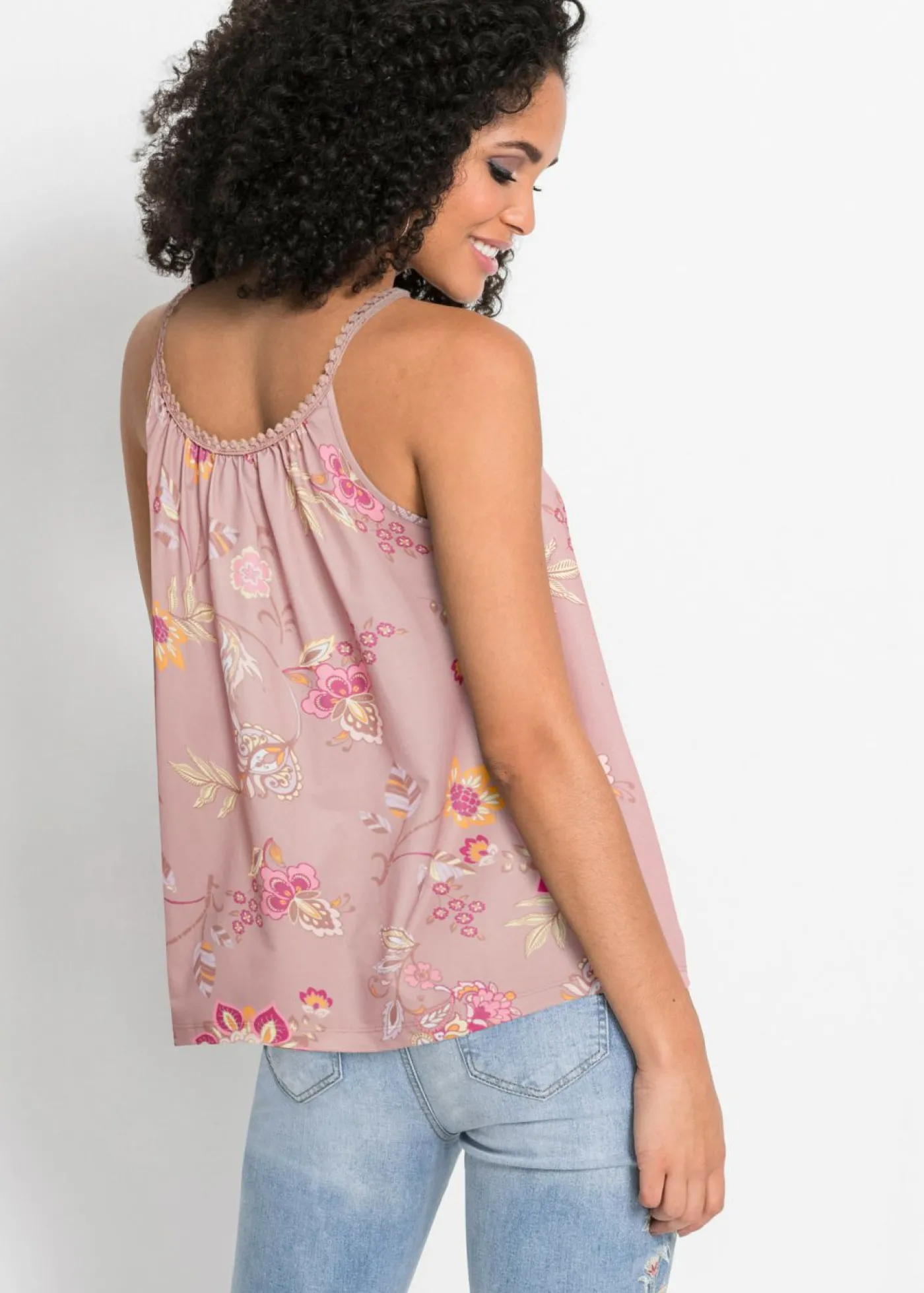 bonprix bonprix Camiseta con estampado Rosa palo Online