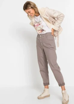 bonprix bonprix Camiseta con estampado de plumas Blanco Online