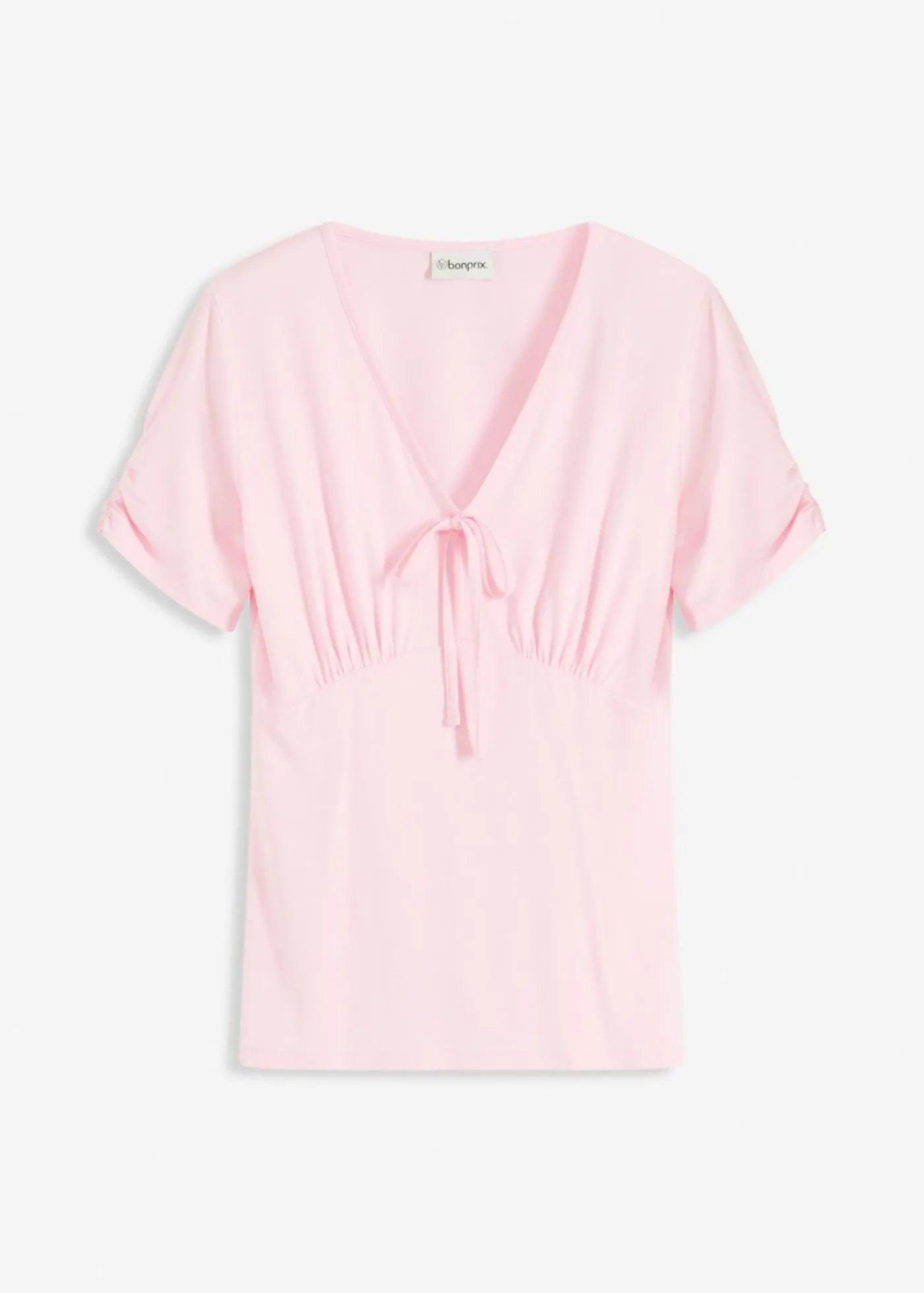 bonprix bonprix Camiseta con fruncido rosa cristal