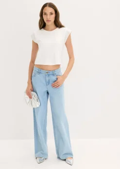 bonprix bonprix Camiseta con hombreras Blanco lana Sale