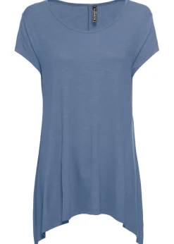 bonprix bonprix Camiseta con largo asimétrico denim azul Discount
