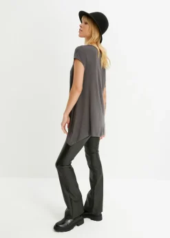 bonprix bonprix Camiseta con largo asimétrico Gris oscuro Discount