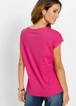 bonprix bonprix Camiseta con lentejuelas Pink lady/plata estampado Best