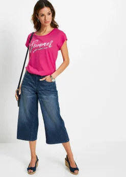 bonprix bonprix Camiseta con lentejuelas Pink lady/plata estampado Best