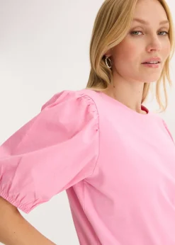 bonprix bonprix Camiseta con mangas abullonadas Rosa Sale