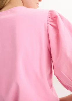 bonprix bonprix Camiseta con mangas abullonadas Rosa Sale