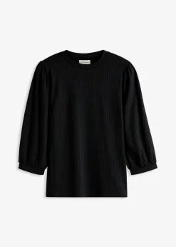 bonprix bonprix Camiseta con mangas voluminosas Negro Clearance
