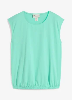 bonprix bonprix Camiseta con puños elásticos Azul mentol New
