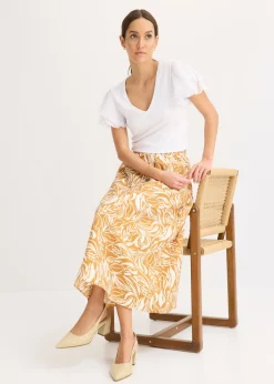 bonprix bonprix Camiseta con volantes Blanco Online