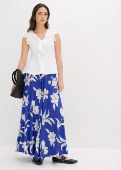 bonprix bonprix Camiseta con volantes Blanco Outlet