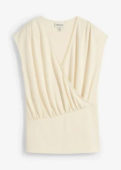 bonprix bonprix Camiseta cruzada de mezcla de viscosa fluida Crudo Sale