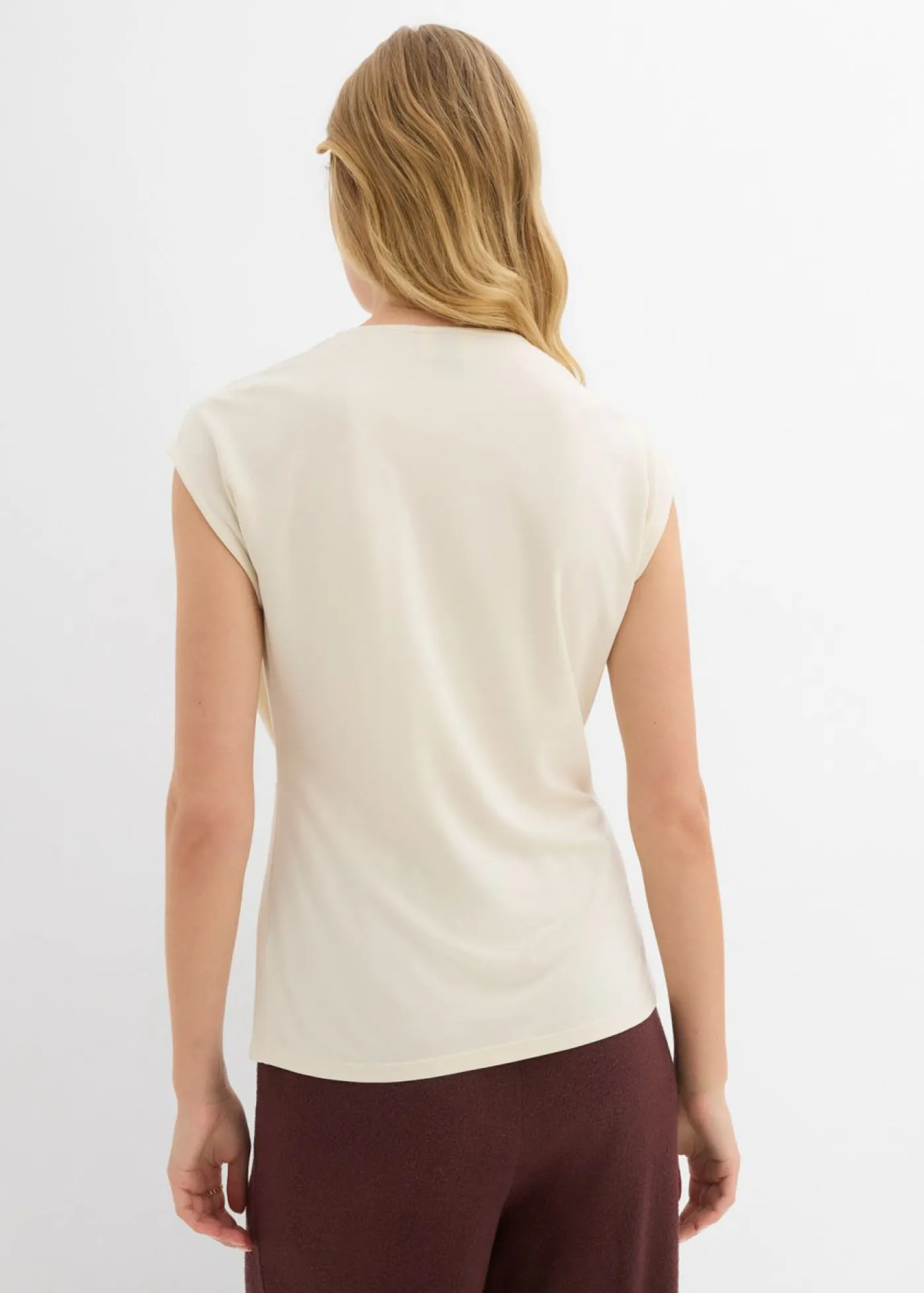 bonprix bonprix Camiseta cruzada de mezcla de viscosa fluida Crudo Sale