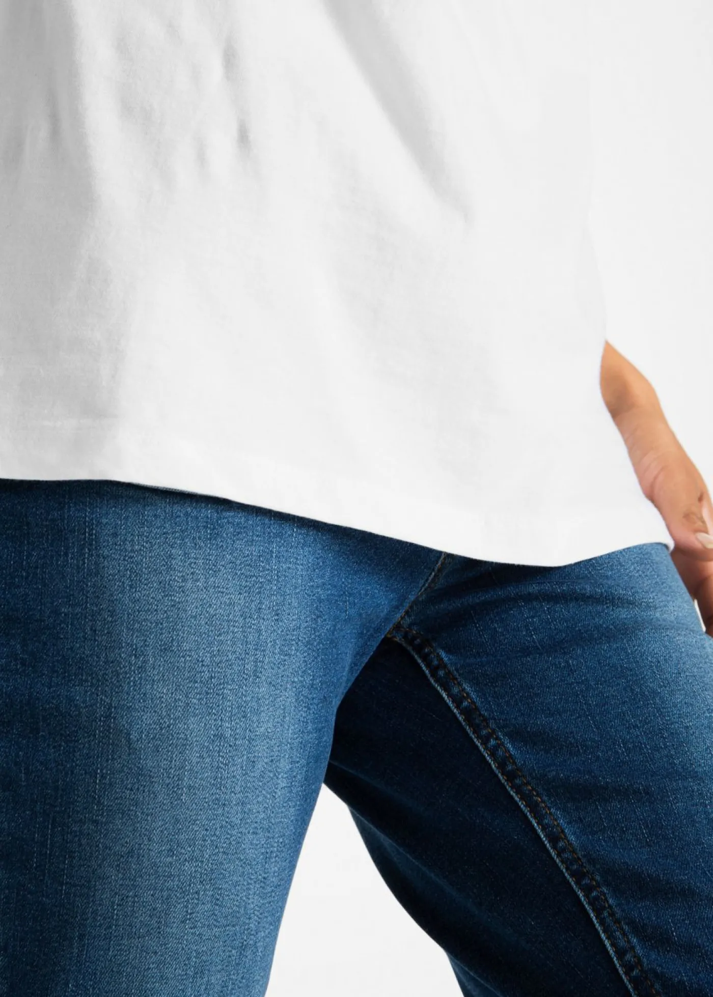 bonprix bonprix Camiseta de algodón con encaje y manga corta Blanco Hot