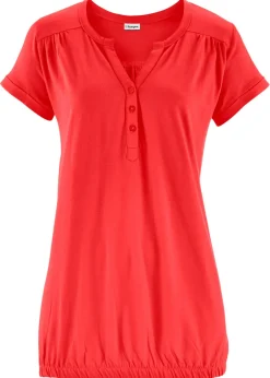bonprix bonprix Camiseta de algodón con manga corta Amapola Online