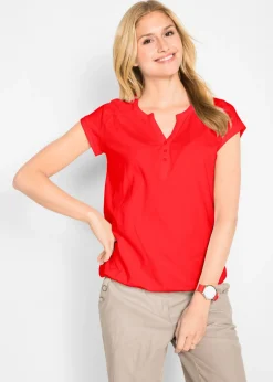 bonprix bonprix Camiseta de algodón con manga corta Amapola Online