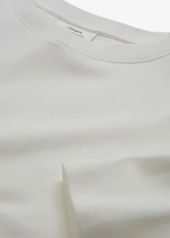 bonprix bonprix Camiseta de algodón orgánico puro Blanco lana Outlet