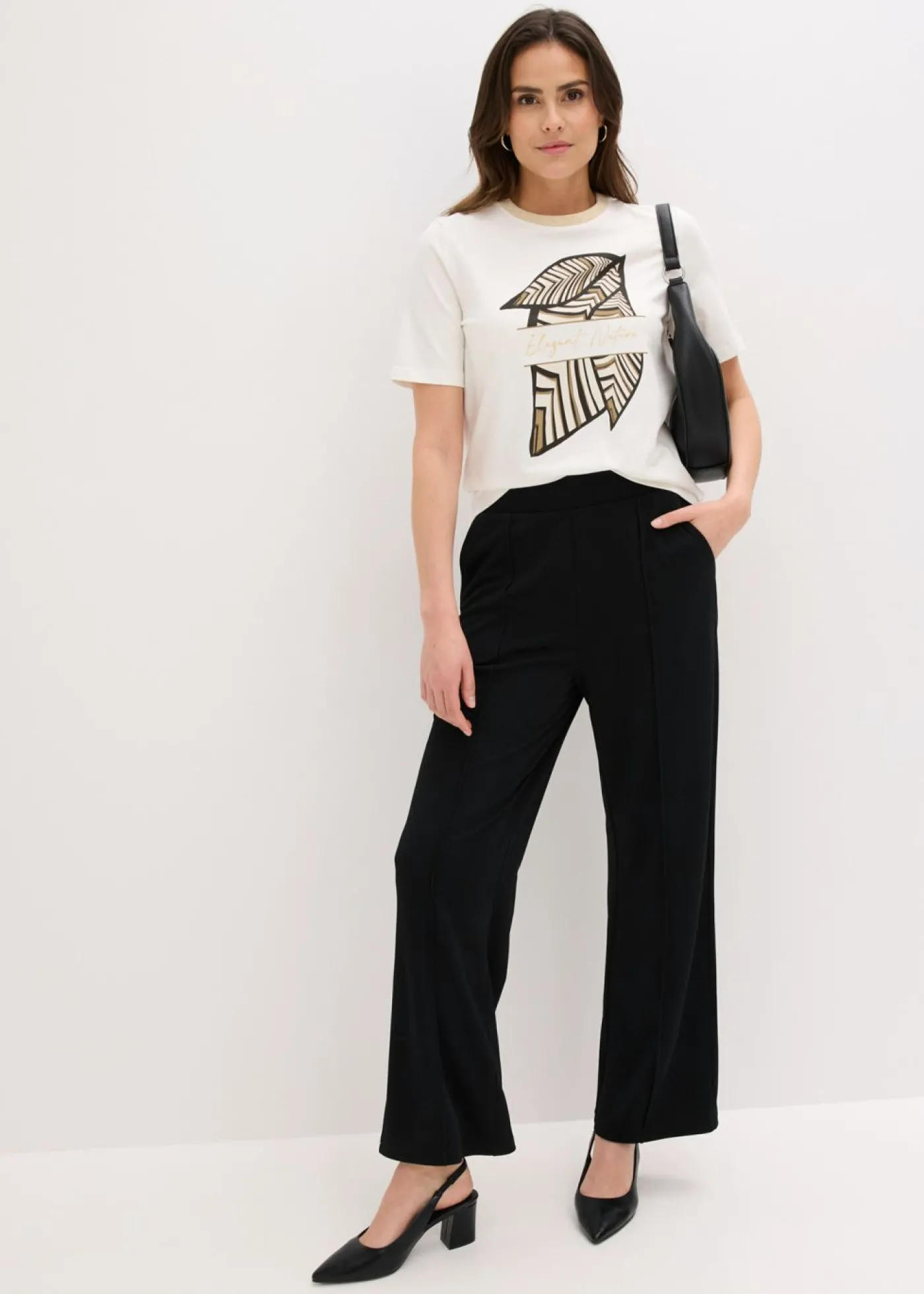 bonprix bonprix Camiseta de algodón orgánico Blanco lana New