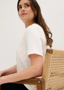 bonprix bonprix Camiseta de algodón orgánico Blanco lana New